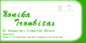 monika trombitas business card