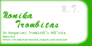monika trombitas business card